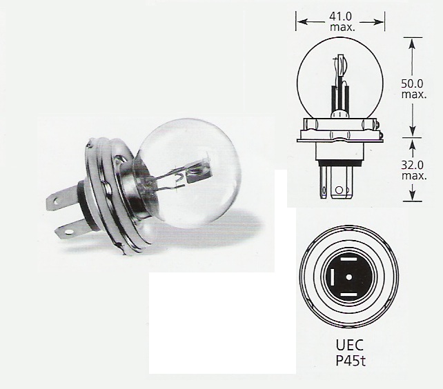 6 volt 45/40w UEC P45t